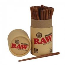 Bote de 50 prensadores RAW pokers, ideales para tus cigarros tamaño king size slim.