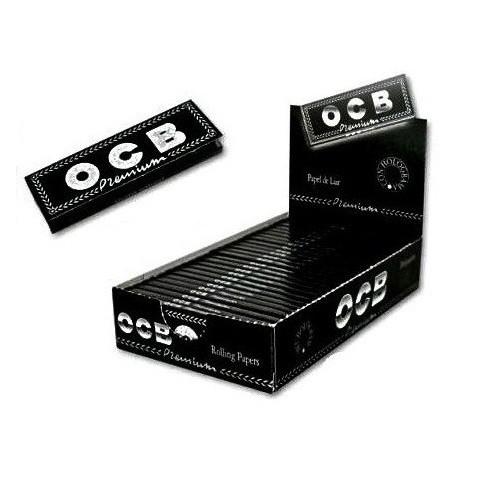 Display de 25 unidades.  Cada unidad contiene 50 hojas ocb 1 1/4 premium.  Medidas: 77mm x 44mm.